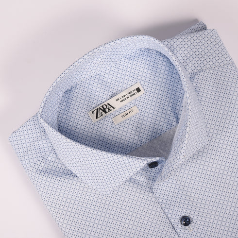 ZR Blue & White Bespeckle Shirt